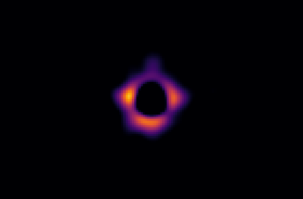 After smoothing: the ring is softer and the pixel noise is gone.